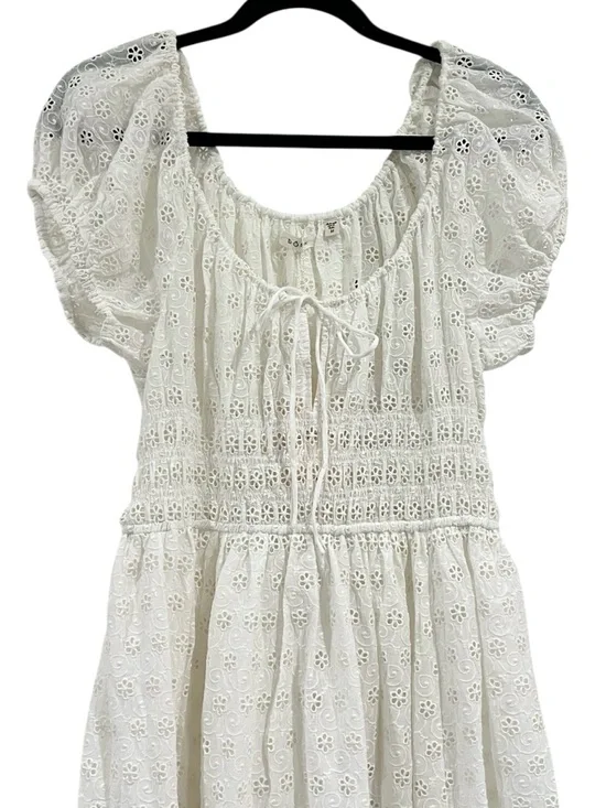 DÔEN Quinn Eyelet Dress Salt White Cotton Romantic Prairie NEW NWT - Picture 3 of 9